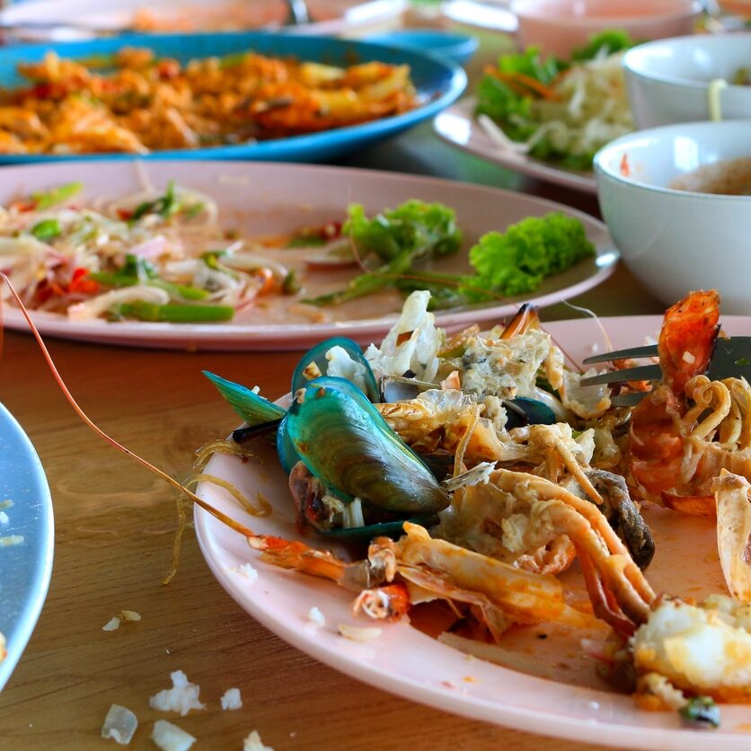 empty dish after food meal party